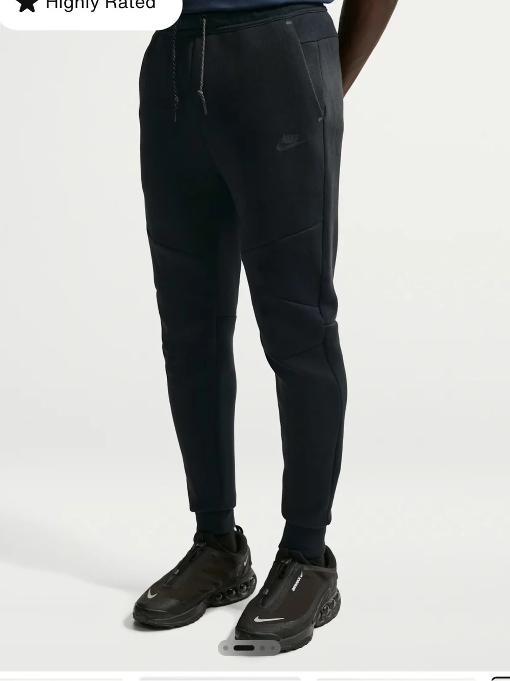 Nike Men's Black Slim Tech Fleece Joggers